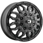 Vision 410 Korupt Dually Front 17x6.5 8x200 Satin Black Wheel Rim 17" Inch