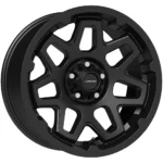 Vision 416 Se7En Trailer 17x7 5x4.5" +0mm Satin Black Wheel Rim 17" Inch