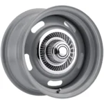 Vision Rally 55 15x4 5x4.75" +0mm Dark Silver Wheel Rim with Cap