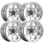 (Set of 4) Vision 56VT Midway Trailer 13x4.5 5x4.5" +0mm Polished Wheels Rims