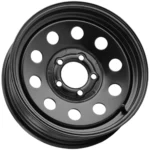(Set of 4) Vision 70 Trailer Mod 15x6 5x5" +0mm Black Wheels Rims 15" Inch - Image 2