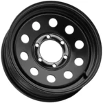 (Set of 4) Vision 70 Trailer Mod 15x6 6x5.5" +0mm Black Wheels Rims 15" Inch - Image 3