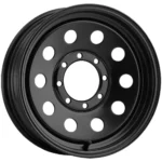 (Set of 4) Pacer 229B Modular Trailer 16x6 8x6.5" +0mm Black Wheels Rims - Image 3