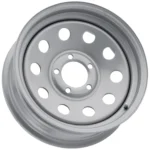 (Set of 4) Vision 70 Trailer Mod 15x6 5x4.5" +0mm Silver Wheels Rims 15" Inch - Image 2