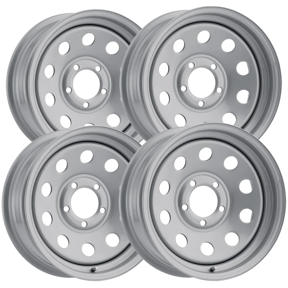 vision-70-trailer-mod-silver-5-lug-set-4_6a8a806e-9528-46ca-ae8e-0ee12740d427_994x994 (Set of 4) Vision 70 Trailer Mod 15x6 5x4.5" +0mm Silver Wheels Rims 15" Inch - Image 1
