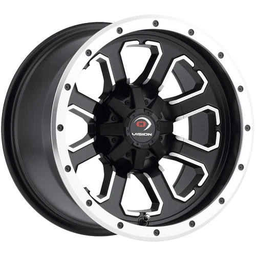 vision-utv-548-commander-black-machined-4-lug-1_458de0ea-a1cb-4b77-98af-d17fac426993_500x500 Vision UTV 548 Commander 14x7 4x136 +2.5mm Black/Machined Wheel Rim 14" Inch - Image 1